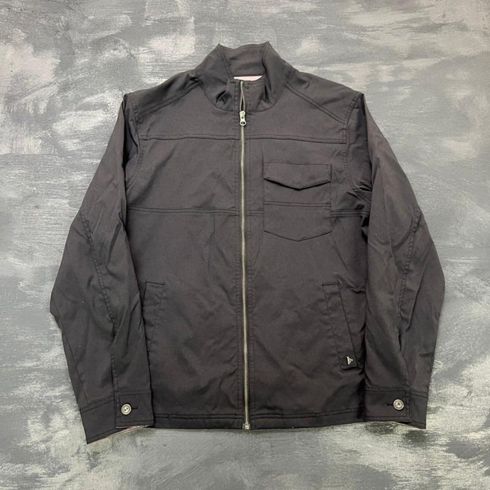 PrAna Zion Jacket Mens Large Black Zip Up Stretch Yoga Outdoors Hiking